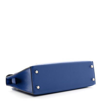 Hermes Chevre Chamkila Mini Kelly Sellier 20 Bleu Electrique 5 of 14