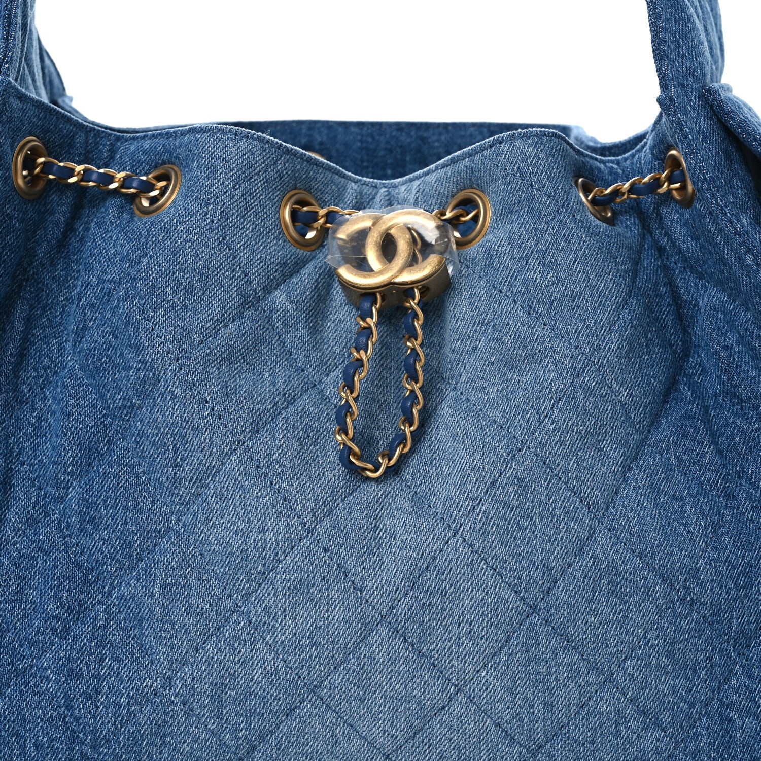 Chanel Washed Denim Quilted Small Chanel 25 Handbag Blue 7 of 11