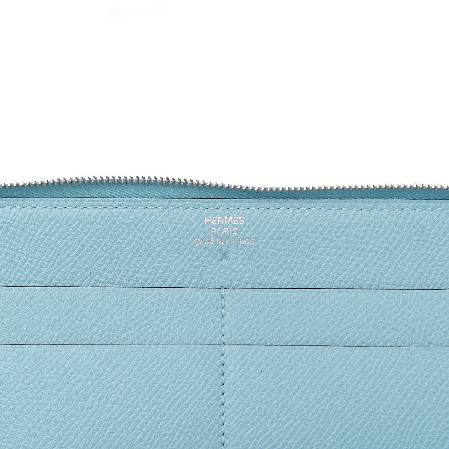 Hermes Epsom Printed Silk Flamingo Party Soie-Cool Wallet Mykonos Bleu Atoll 7 of 8