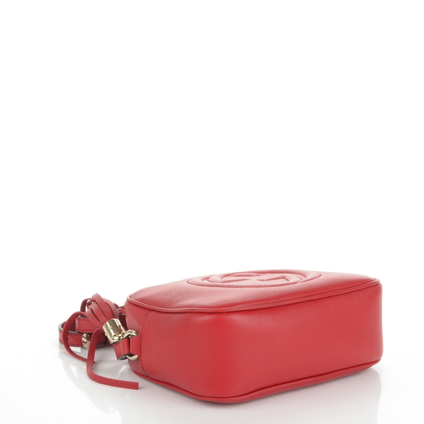 Pebbled Calfskin Small Soho Disco Bag Tabasco Red