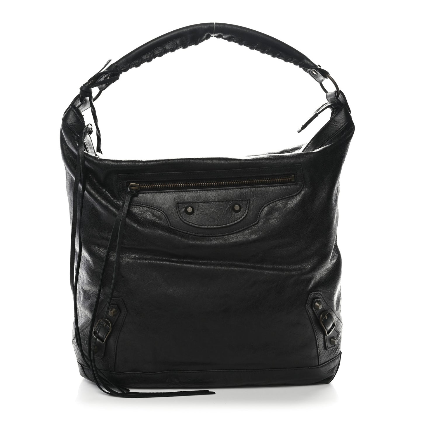 Agneau Classic Hardware Day Hobo Black