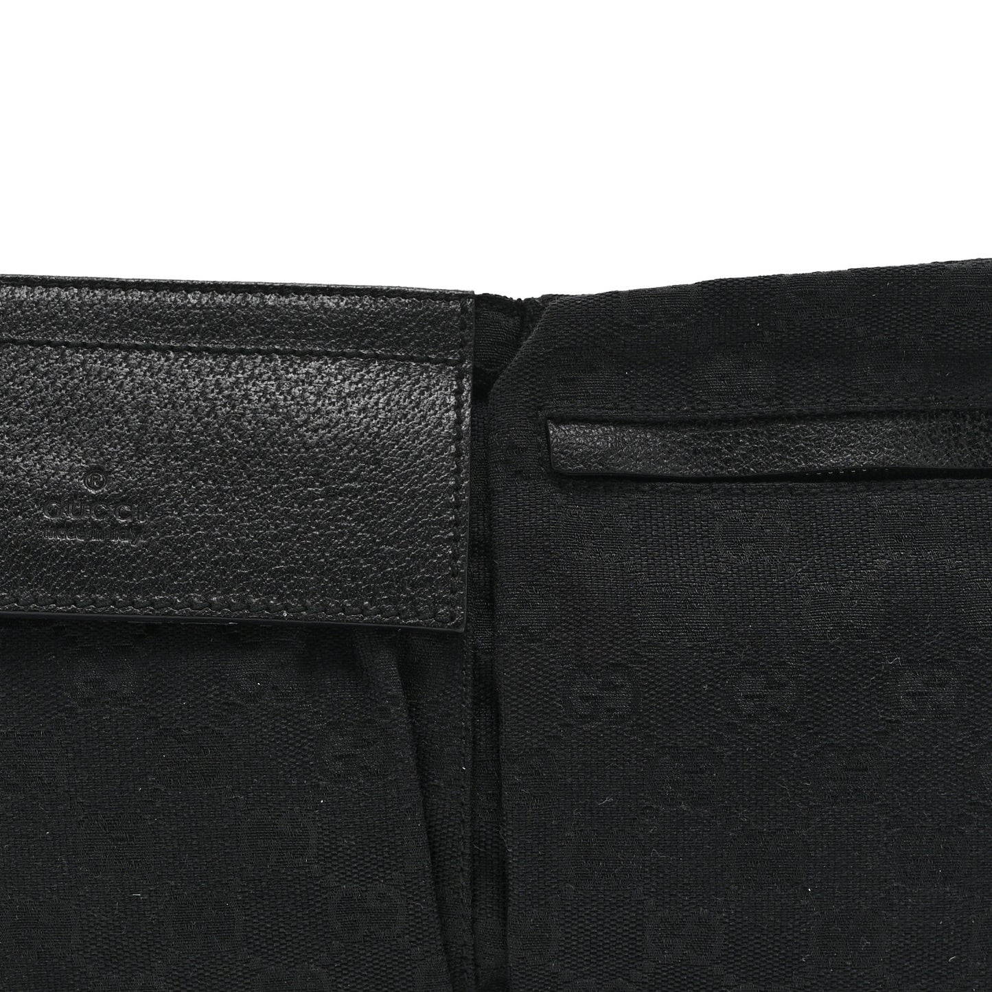 GG Monogram Double Pocket Belt Bag Black