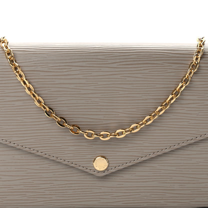 Louis Vuitton Epi Felicie Pochette Chain Wallet Galet 8 of 12