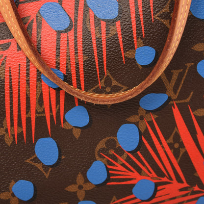 Louis Vuitton Monogram Jungle Dots Neo Neverfull MM Coquelicot Denim 14 of 15