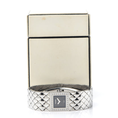 Chanel Stainless Steel Diamond 19mm Matelasse Quartz Watch 5 of 5