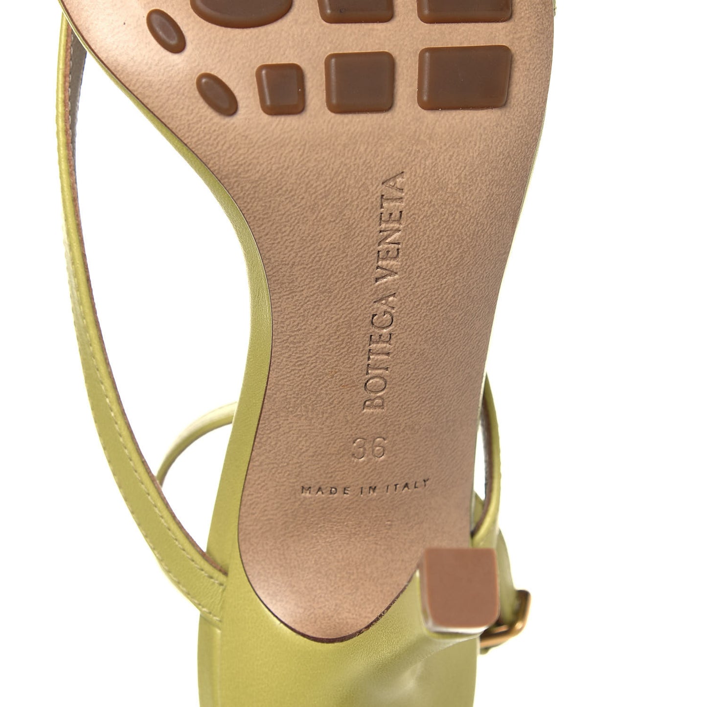 Lambskin Stretch Multi Strap 90mm Sandals 36 Pistachio