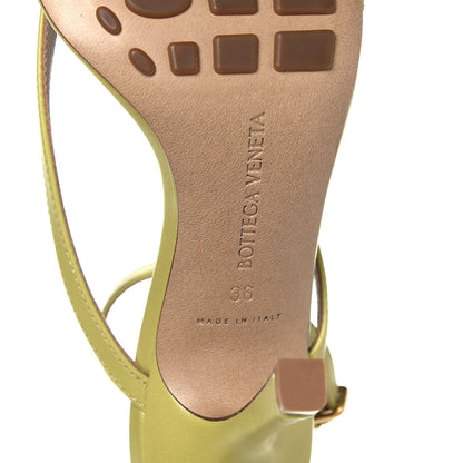 Bottega Veneta Lambskin Stretch Multi Strap 90mm Sandals 36 Pistachio 6 of 7