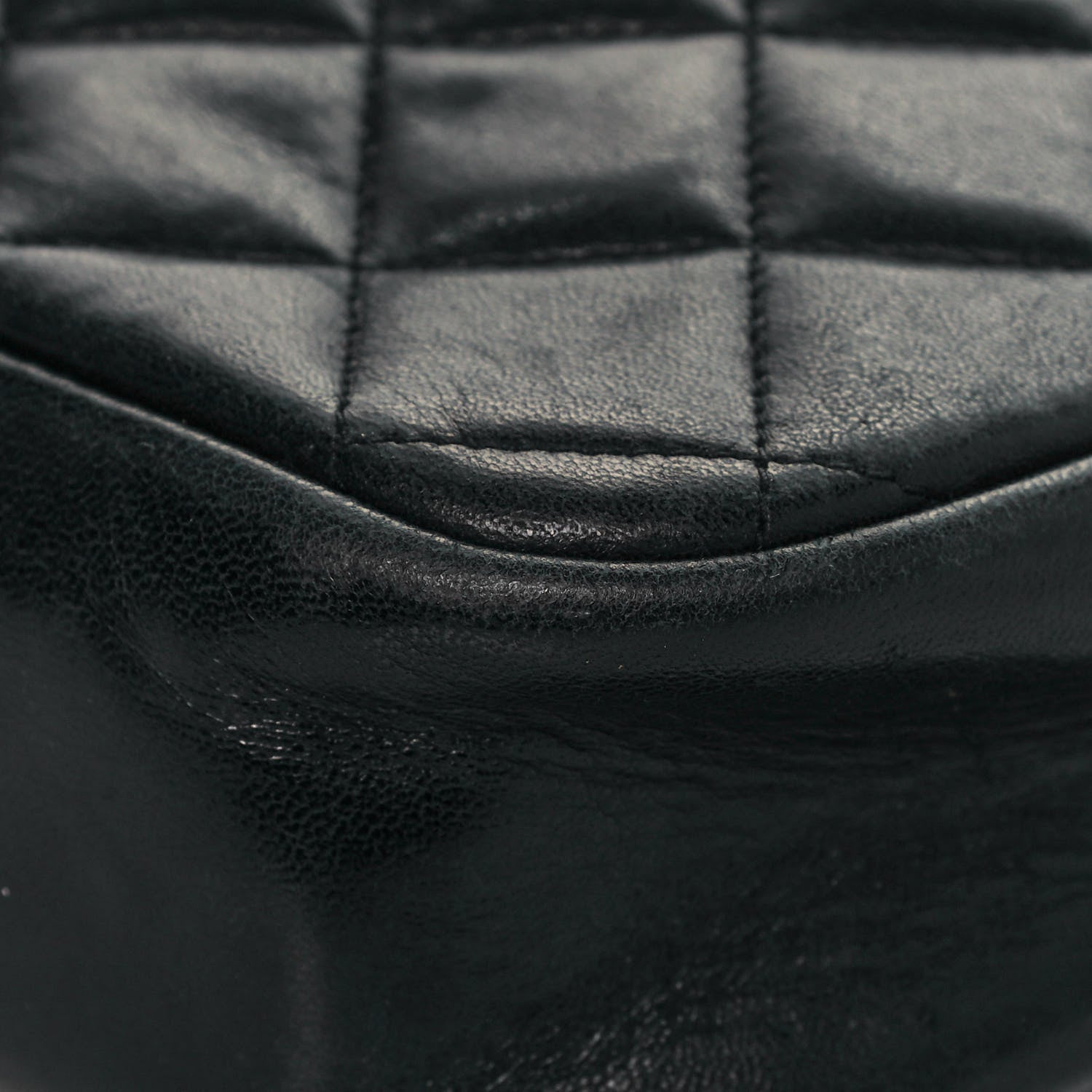 Chanel Lambskin Quilted Shoulder Bag Black 12 of 19