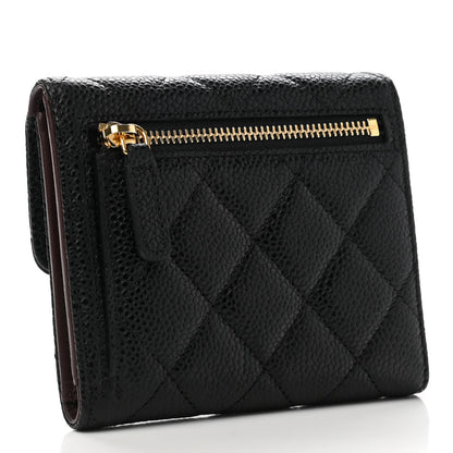 Chanel Caviar Quilted Compact Flap Wallet Black 3 of 9