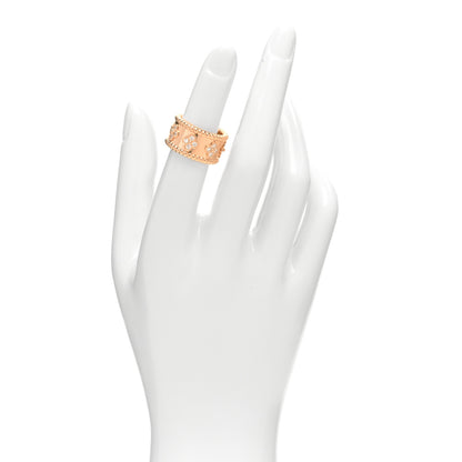 Van Cleef & Arpels 18K Rose Gold Diamond Small Perlee Clovers Ring 48/4.5 2 of 4