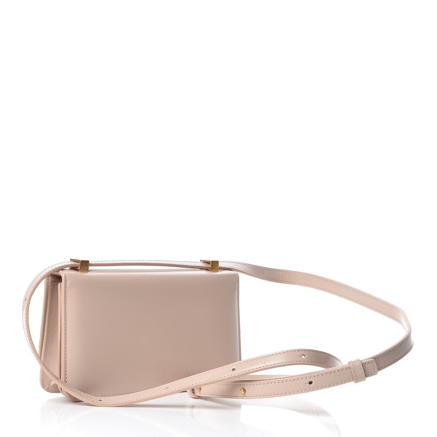 Spazzolato Calfskin Classic Mini BV Bag Nude