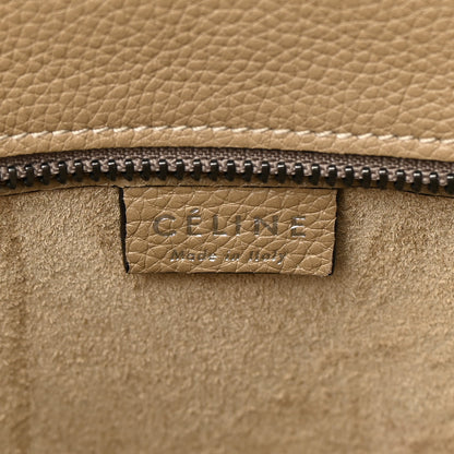 Celine Drummed Calfskin Nano Luggage Dune 6 of 13