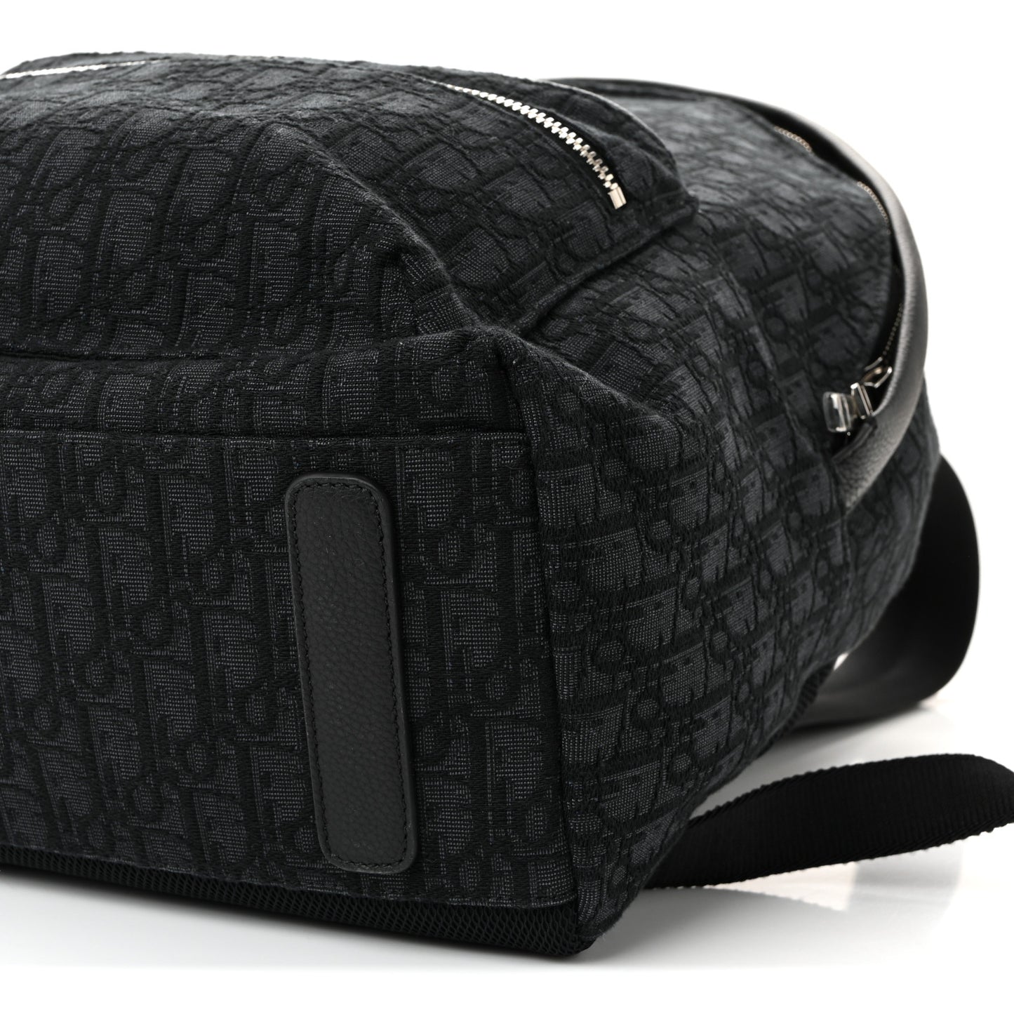 Oblique Calfskin Rider Backpack Black