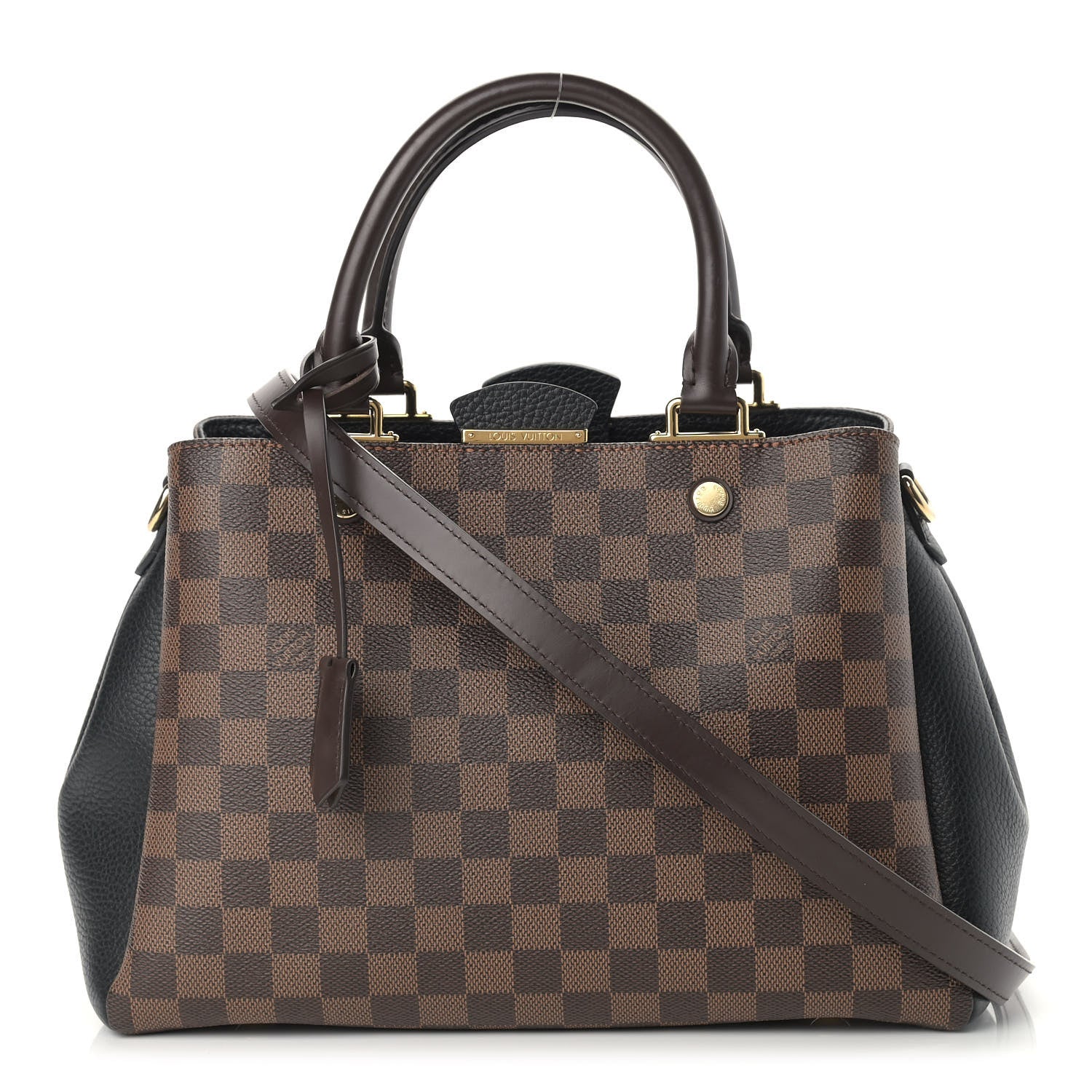 Louis Vuitton Damier Ebene Cuir Taurillon Brittany Black 1 of 9
