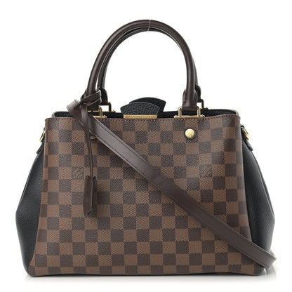 Louis Vuitton Damier Ebene Cuir Taurillon Brittany Black 1 of 9