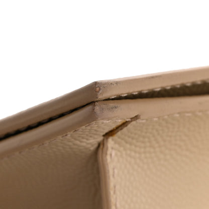 Saint Laurent Grain De Poudre Classic Kate Monogram Clutch Nude Powder 10 of 15