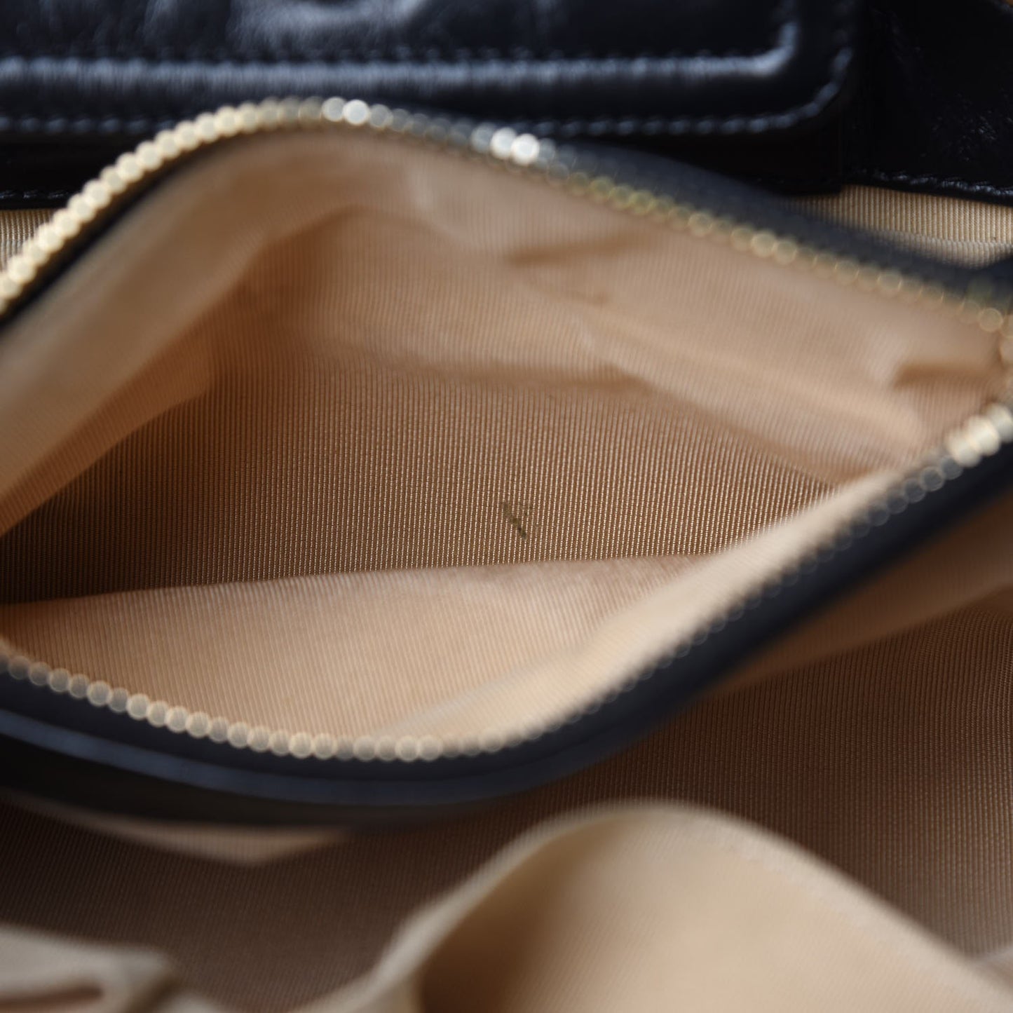 Calfskin Quilted In The Mix Shopping Tote Beige Black
