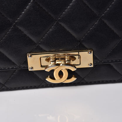 Chanel Lambskin Quilted Golden Class Wallet on Chain WOC Black 15 of 16
