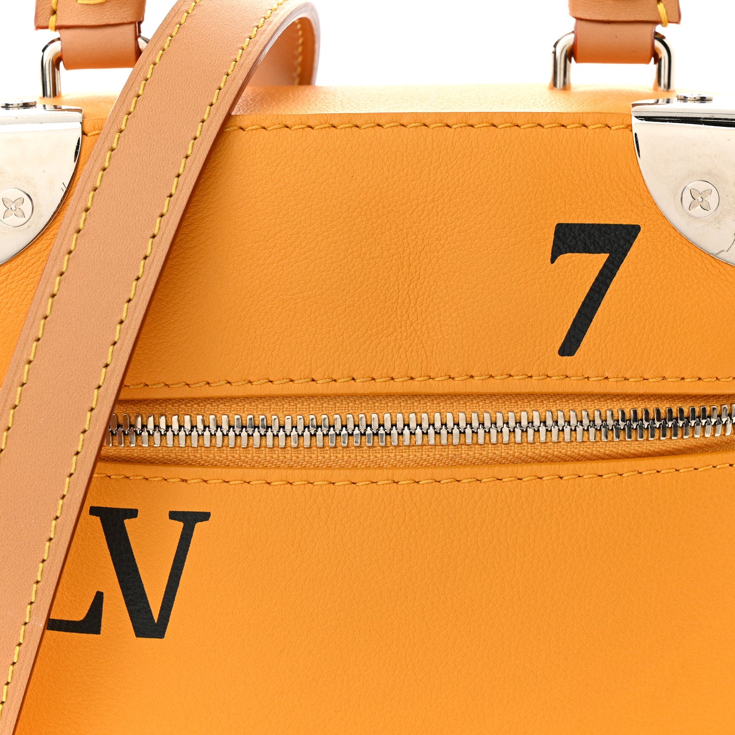 Louis Vuitton Calfskin N°7 Vertical Box Trunk Yellow 7 of 9