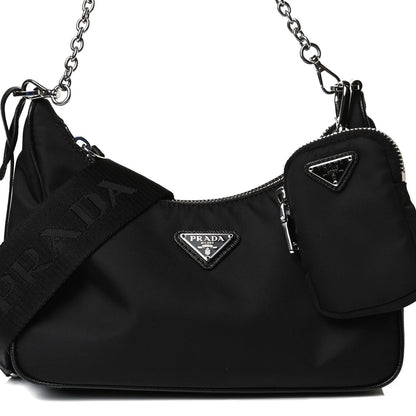 Prada Nylon Re-Edition 2005 Shoulder Bag Black 15 of 17