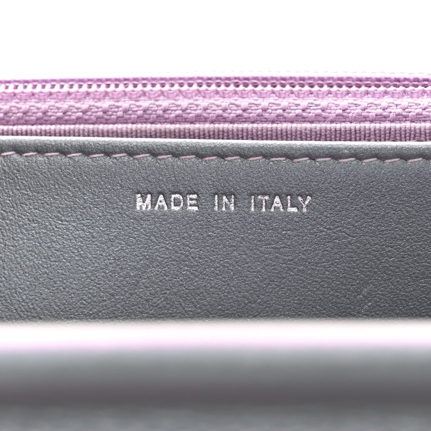 Iridescent Lambskin Quilted Reissue Wallet On Chain WOC Light Purple