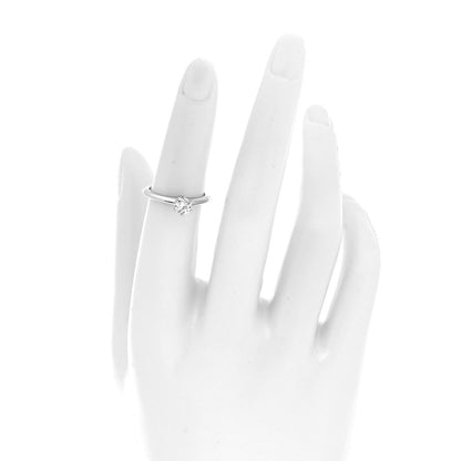 Tiffany Platinum Diamond .39ct Solitaire Engagement Ring 49 5 2 of 5