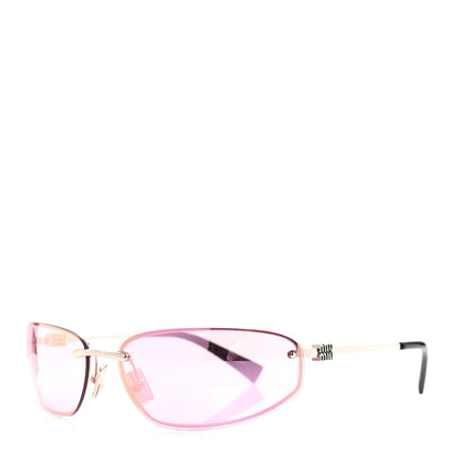 Miu Miu Metal Oval Sunglasses SMUA50 Pink 2 of 16