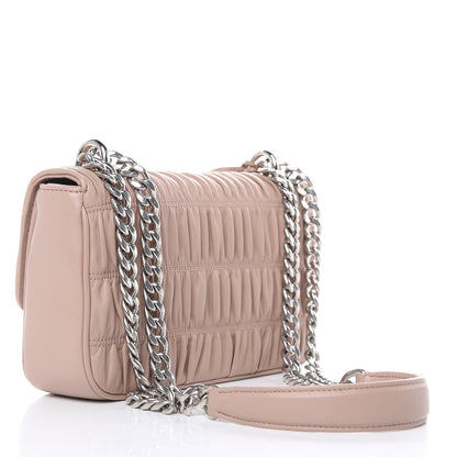 Prada Nappa Gaufre Small Sound Chain Flap Shoulder Bag Cipria 3 of 10