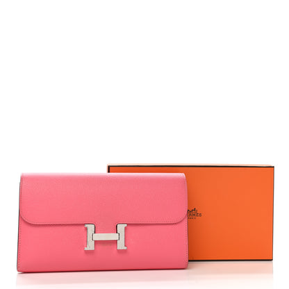 Hermes Epsom Constance Long Wallet Rose Azalee 17 of 17