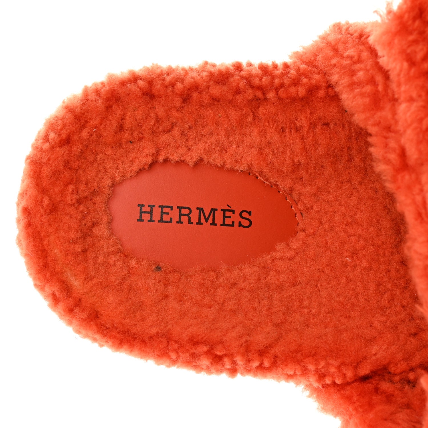Hermes Woolskin Womens Chypre Sandals 40 Orange 7 of 12