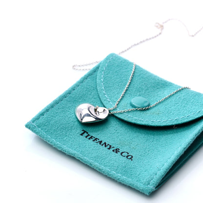 Tiffany Sterling Silver 14mm Elsa Perretti Full Heart Pendant Necklace 6 of 6