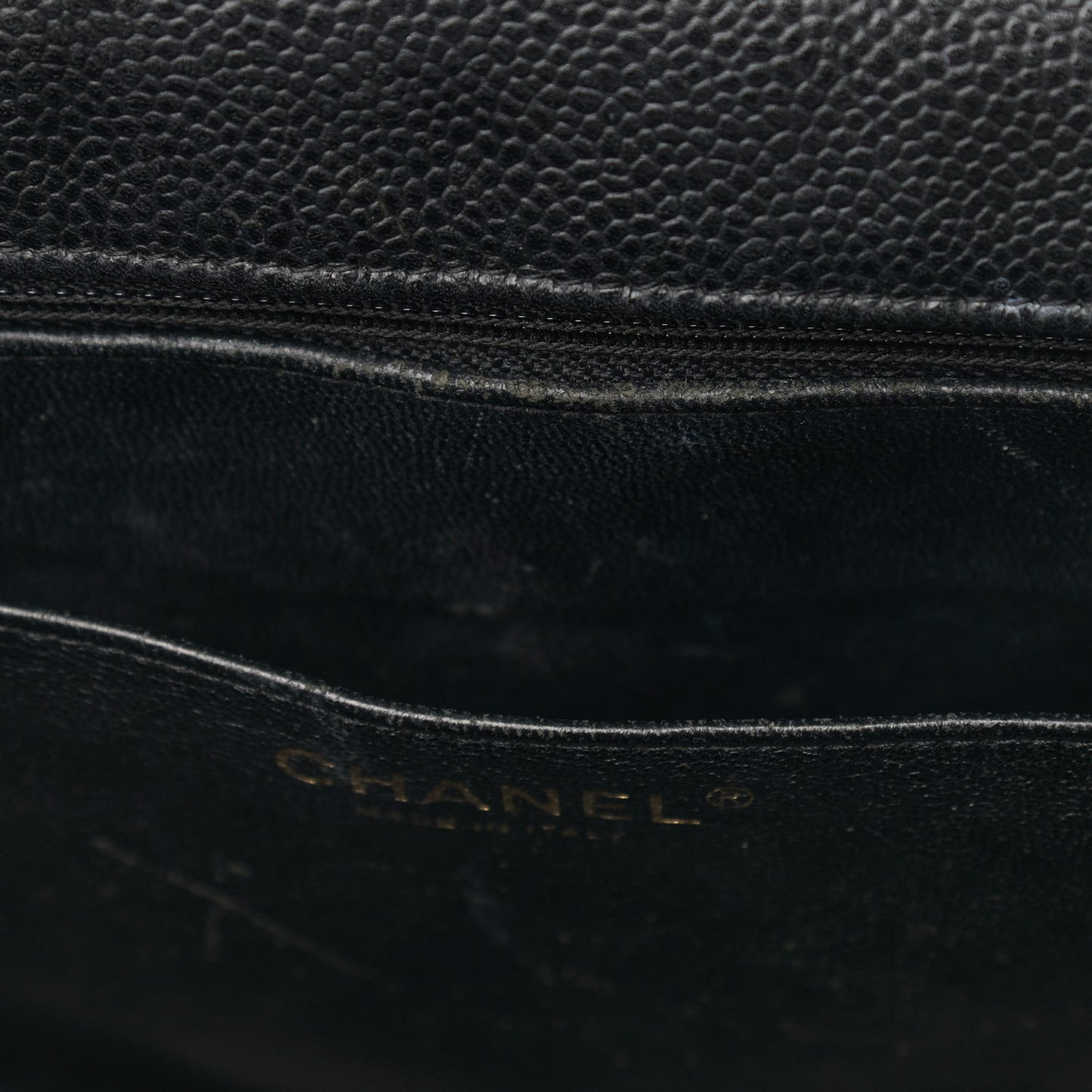 Caviar Quilted Jumbo Single Flap Black