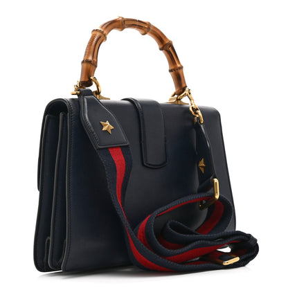 Gucci Moon Calfskin Bamboo Web Medium Dionysus Top Handle Bag Blue Emerald Hibiscus Red 3 of 11