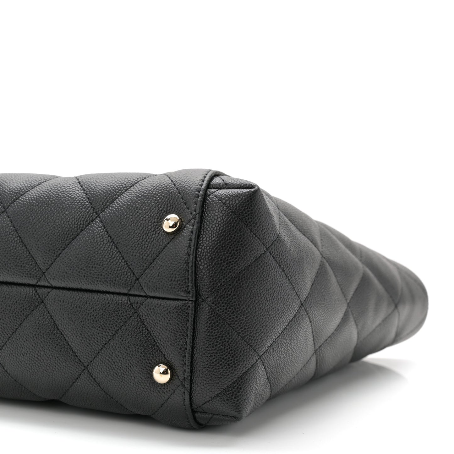 Caviar Quilted Small Shopping Black