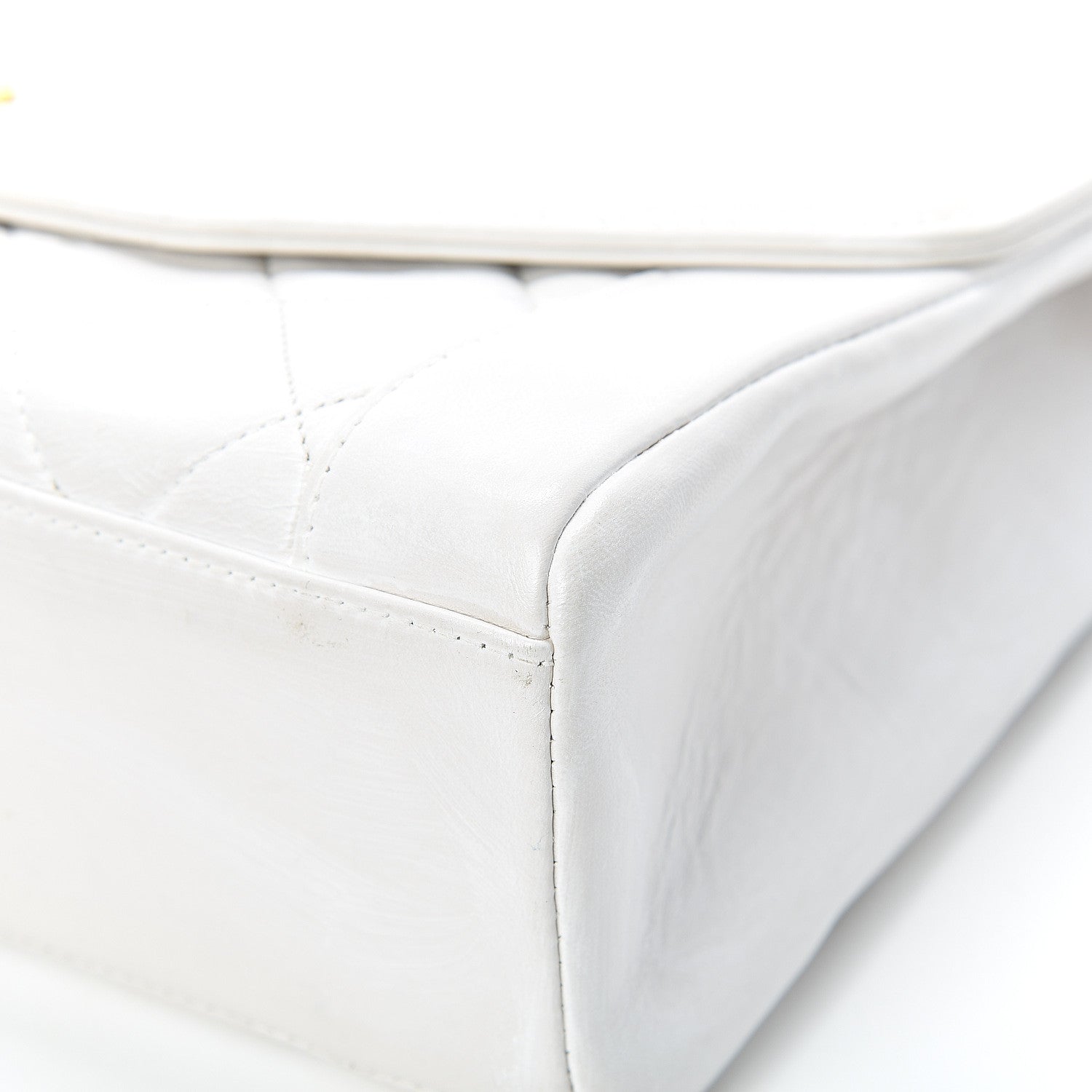 Chanel Lambskin Quilted Medium Single Flap White 11 of 18