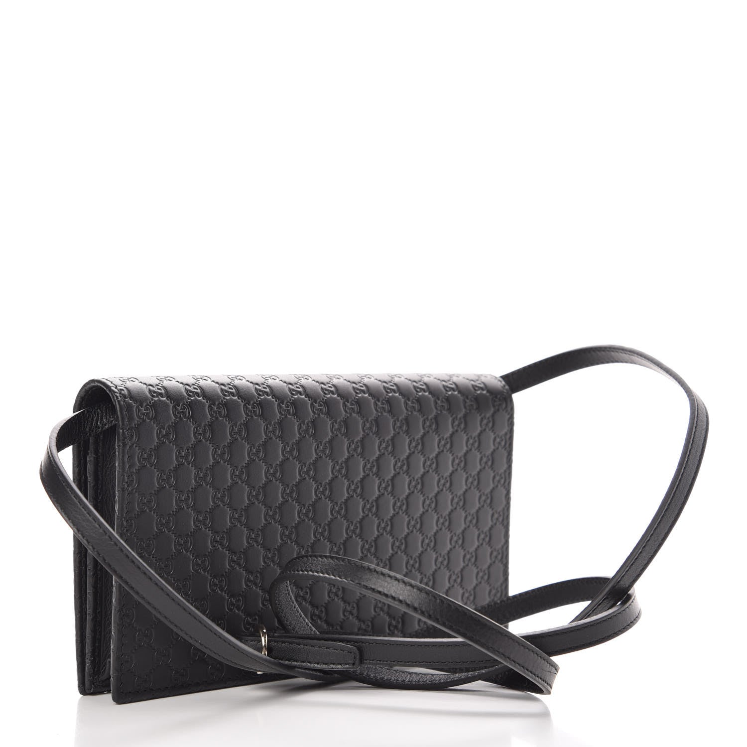 Gucci Microguccissima Crossbody Wallet Black 3 of 8