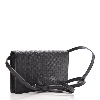 Gucci Microguccissima Crossbody Wallet Black 3 of 8