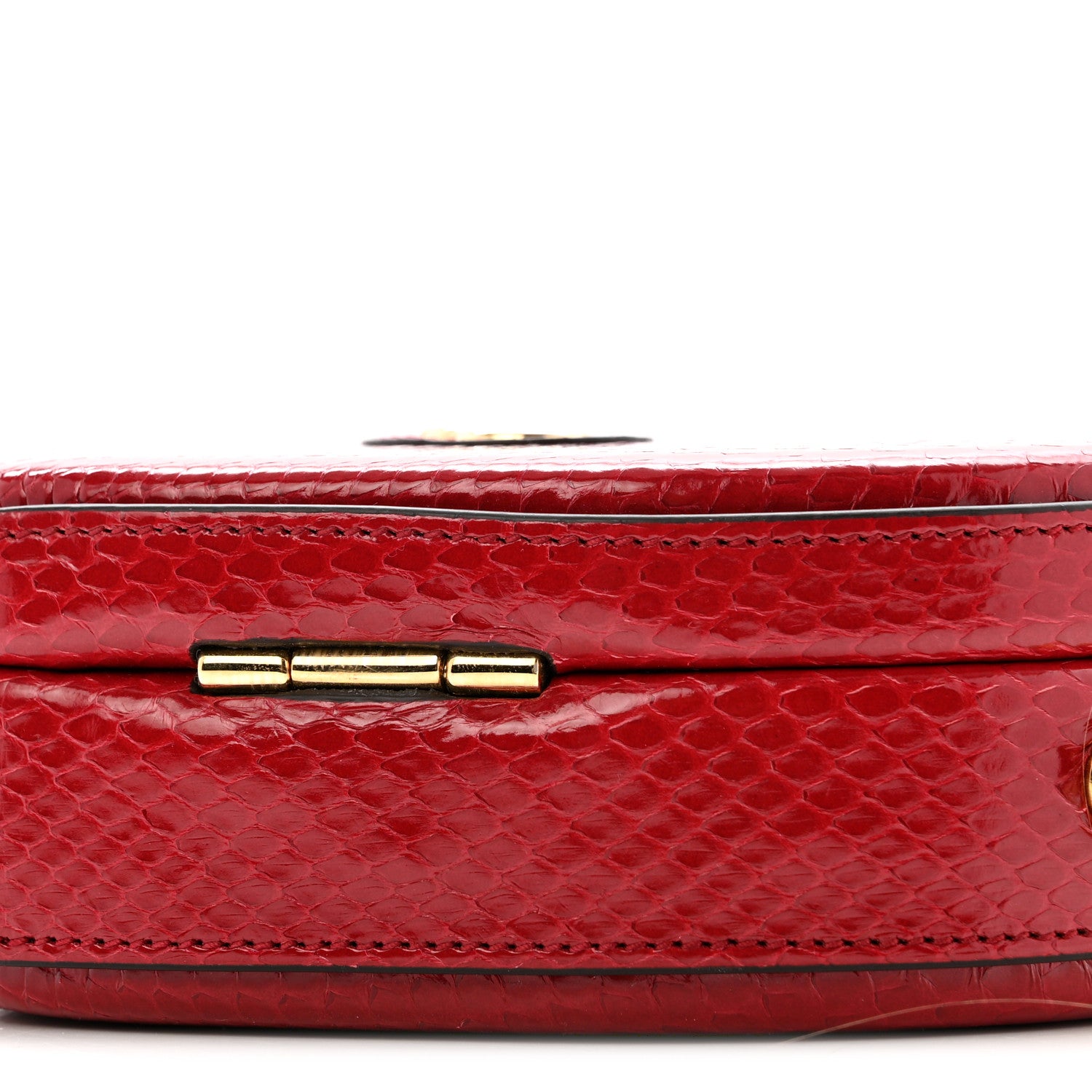 Gucci Snakeskin Broadway Mini Heart Top Handle Bag Rasberry Candy 10 of 12