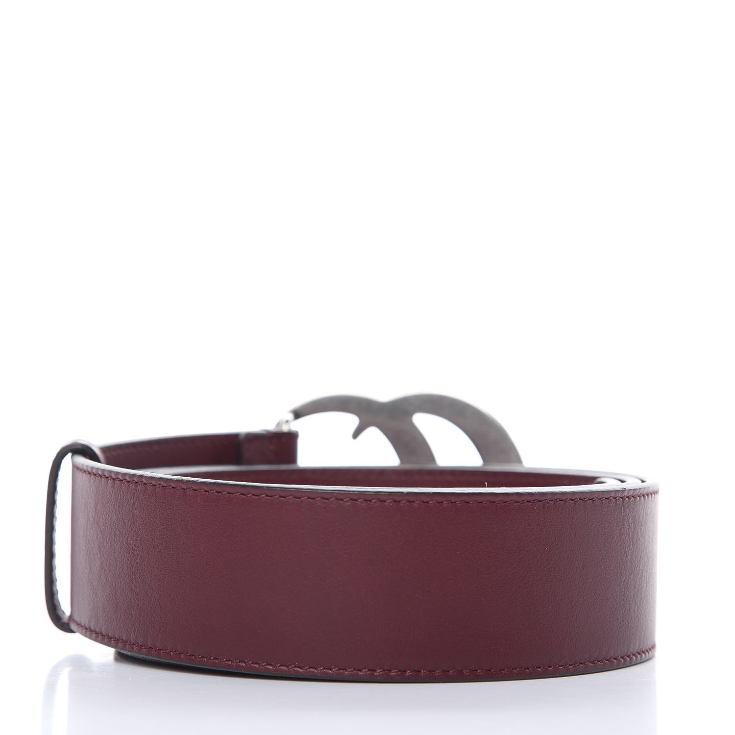 Gucci Moon Calfskin Nickel Double G 40mm Belt 90 36 Strong Red 3 of 6