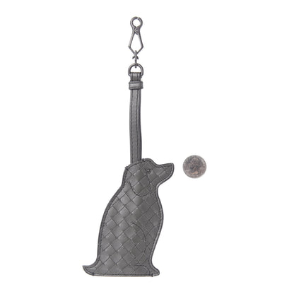Bottega Veneta Nappa Intrecciato Dog Bag Charm Light Grey 2 of 5