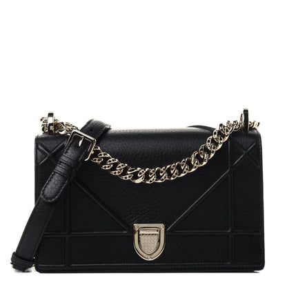 Christian Dior Grained Calfskin Small Diorama Flap Bag Black 1 of 4