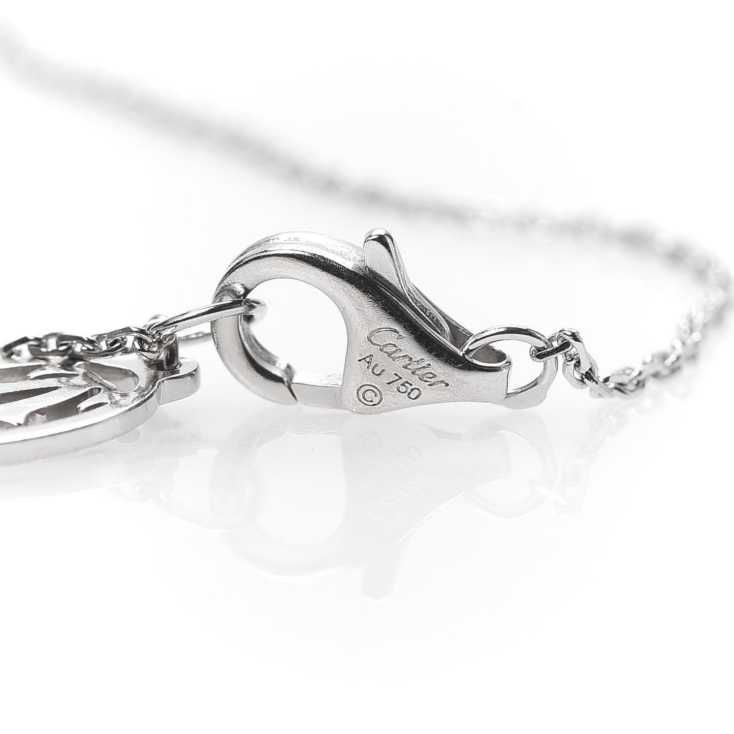 18K White Gold Diamond Symbols Cross Bracelet