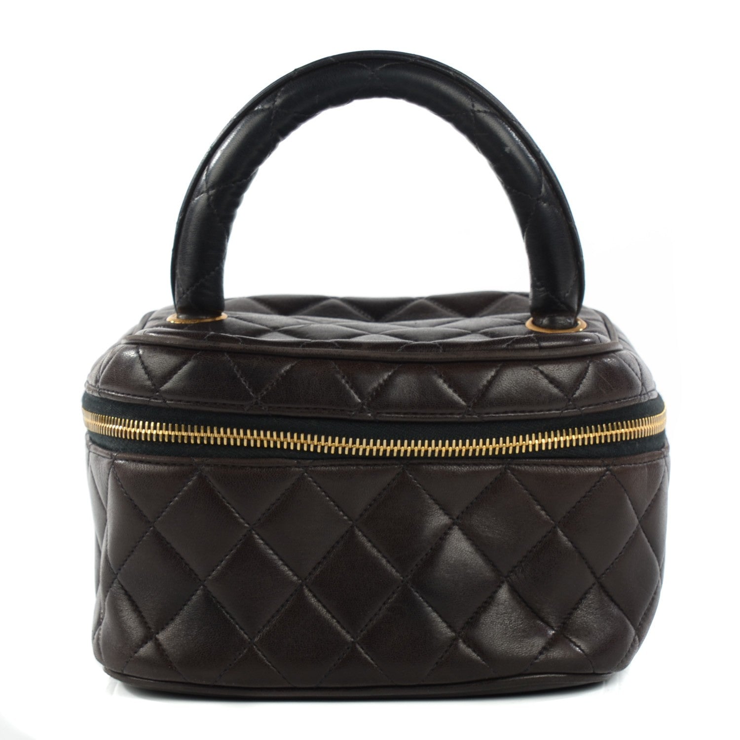 Chanel Lambskin Quilted Vanity Cosmetic Case Black 1 of 9