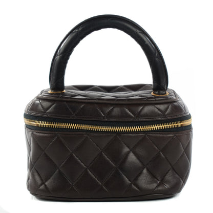 Chanel Lambskin Quilted Vanity Cosmetic Case Black 1 of 9