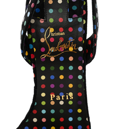 Christian Louboutin Suede O Marylin Sandals Heels 39 Black Multicolor 5 of 7