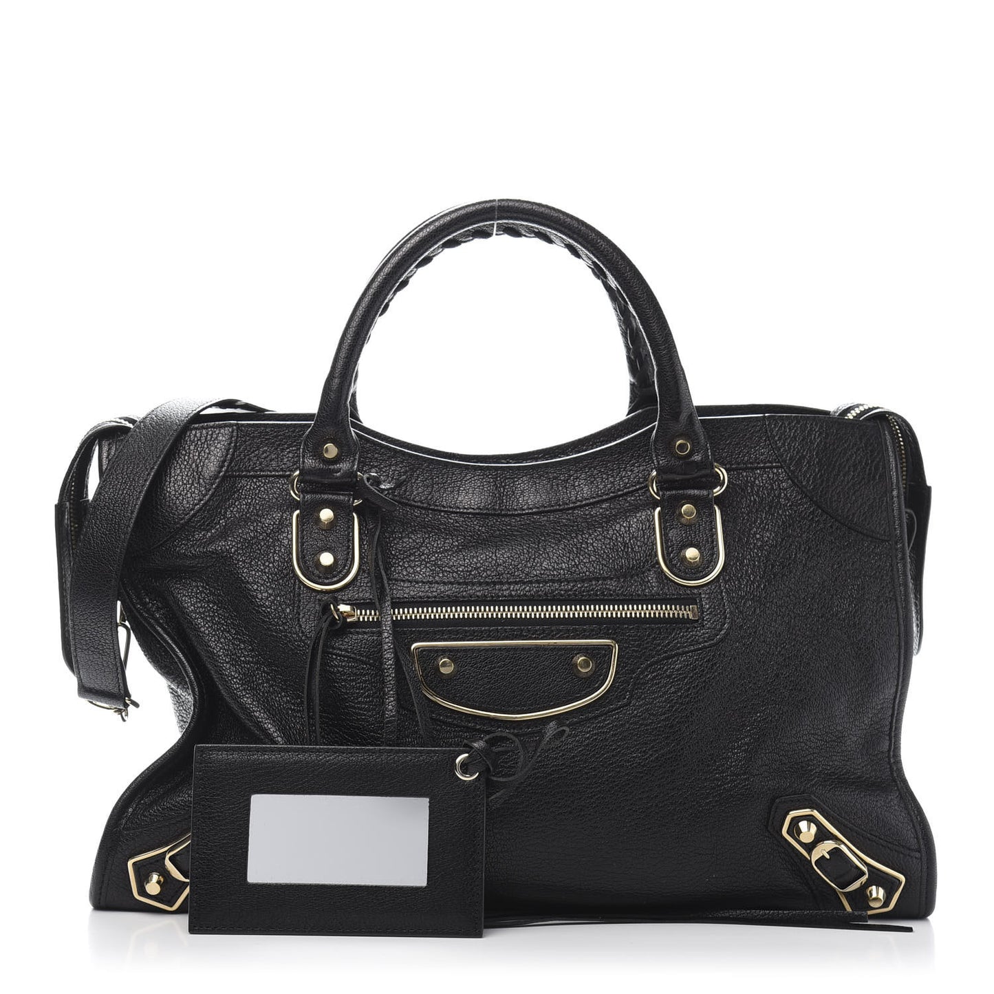 Chevre Gold Metallic Edge Hardware City Black