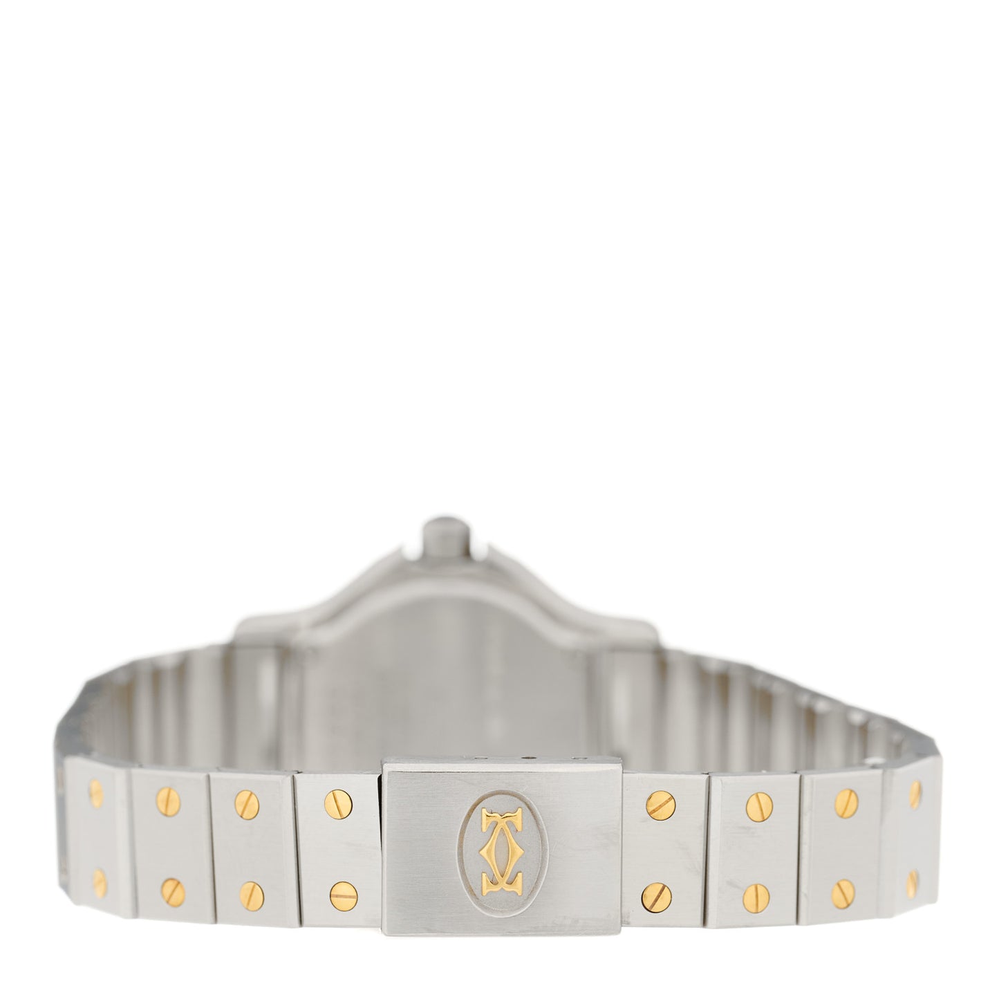 Stainless Steel 18K Yellow Gold 25mm Santos Octagon Quartz Watch