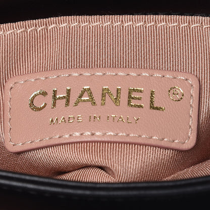 Chanel Velvet Lambskin Mini Camellia Flap Black Burgundy 6 of 8