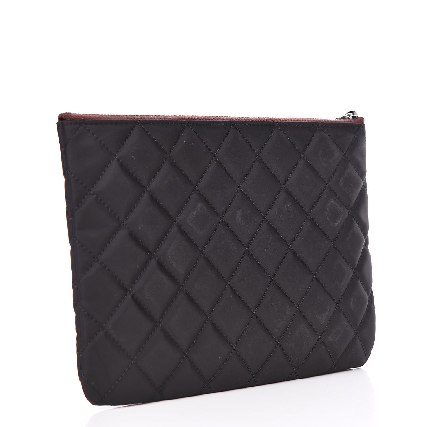 Nylon Quilted Medium Cosmetic Case Black