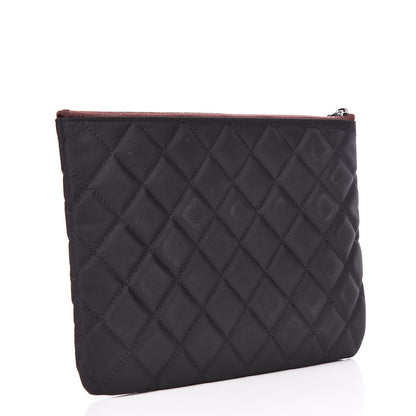Chanel Nylon Quilted Medium Cosmetic Case Black 3 of 12